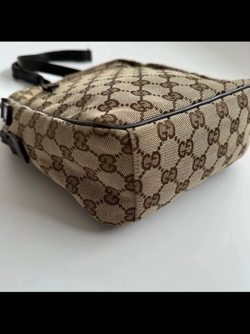 Gucci Tan/Brown GG Monogram Messenger Bag